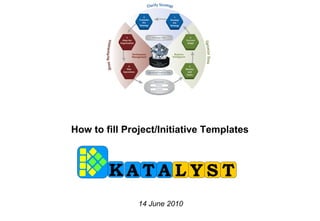 How to fill Project/Initiative Templates 14 June 2010 