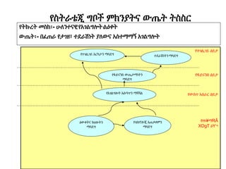 የተገልጋይ ዕይታ
የፋይናንስ ዕይታ
የውስጥ አሰራር ዕይታ
የm¥ማRÂ
XDgT ዕY¬
የትኩረት መስክ፡- ሁለንተናዊየአገልግሎትልዕቀት
ውጤት፡- በፈጠራ የታገዘ፣ ተደራሽነት ያለውና አስተማማኝ አገልግሎት
የቴክኖሎጂ አጠቃቀምን
ማሳደግ
ዕውቀትና ክህሎትን
ማሳደግ
የአገልግሎት አሰጣጥን ማሻሻል
የፋይናንስ ውጤታማነትን
ማሳደግ
የተገልጋይ እርካታን ማሳደግ ተደራሽነትን ማሳደግ
የስትራቴጂ ግቦች ምክንያትና ውጤት ትስስር
 