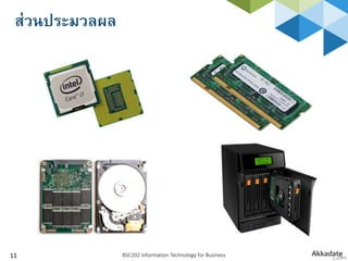 ส่วนประมวลผล
BSC202 Information Technology for Business11
 