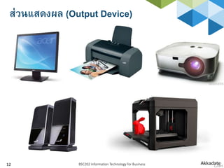 ส่วนแสดงผล (Output Device)
BSC202 Information Technology for Business12
 