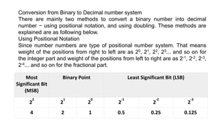 Positional Number System Conversion B sc3 unit 2 number system | PPTX