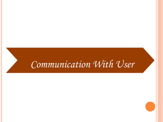 Communication With User
 