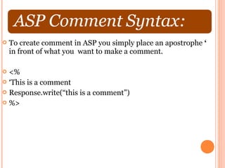 Learn ASP Slide 37