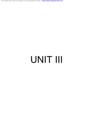 UNIT III
This watermark does not appear in the registered version - http://www.clicktoconvert.com
 