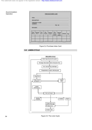 Accommodation
Operation
64
Figure 5.2 Purchase Index Card
5.5 LINEN CYCLE
Figure 5.3 The Linen Cycle
This watermark does not appear in the registered version - http://www.clicktoconvert.com
 