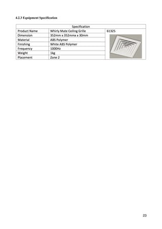 4.2.3 Equipment Specification
23
 
