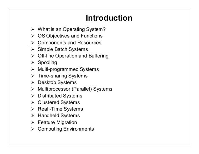 introduction to operating system