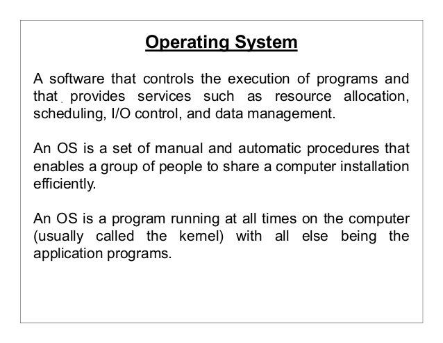 introduction to operating system