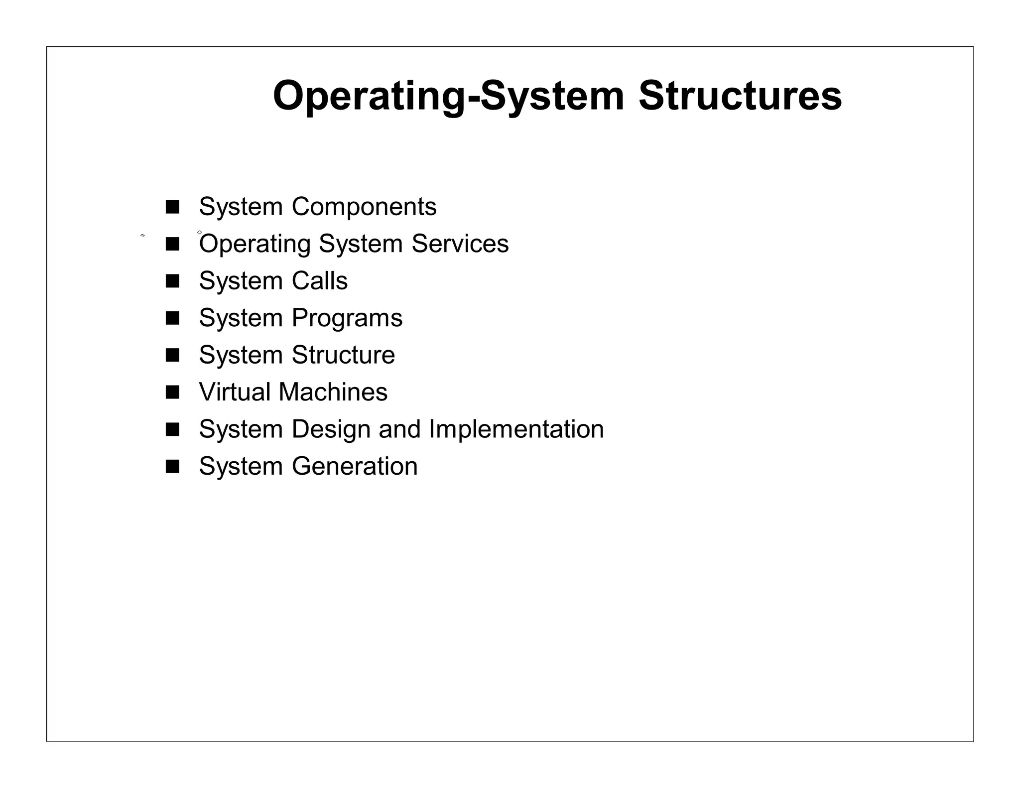 operating system structure | PPT