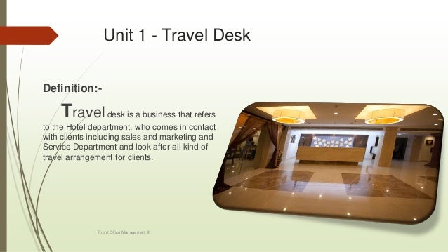 Front Office Management In Hotels