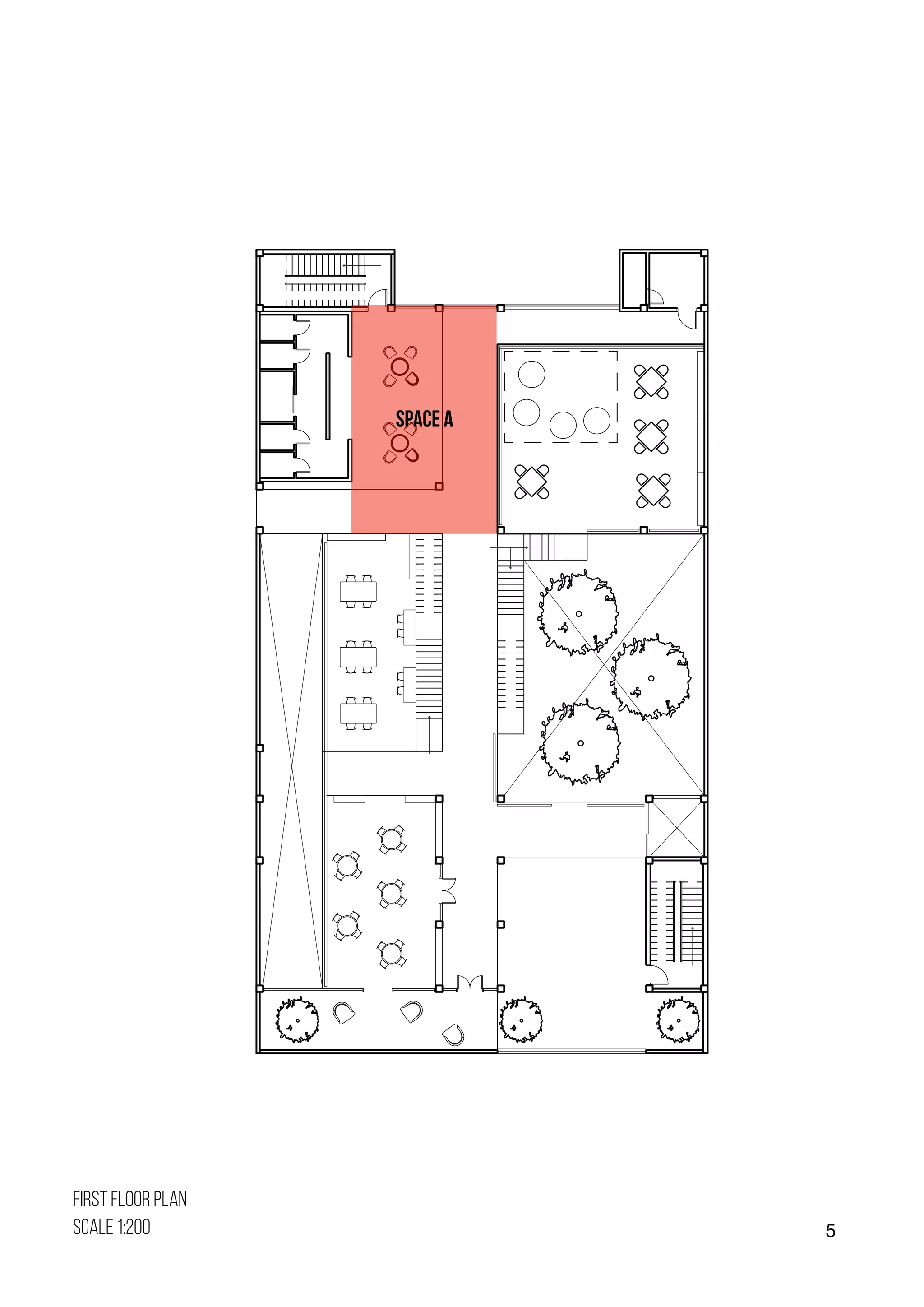 5
FIRST FLOOR PLAN
SCALE 1:200
SPACE A
 