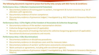 BSCI (Business Social Compliance Initiative) Code of Conduct & it’s practical implementation