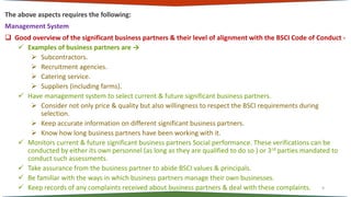 The above aspects requires the following:
Management System
 Good overview of the significant business partners & their l...