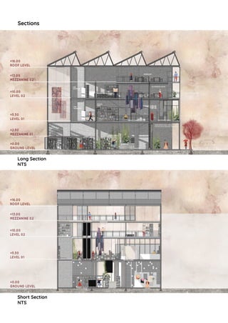 Sections
Long Section
NTS
Short Section
NTS
 