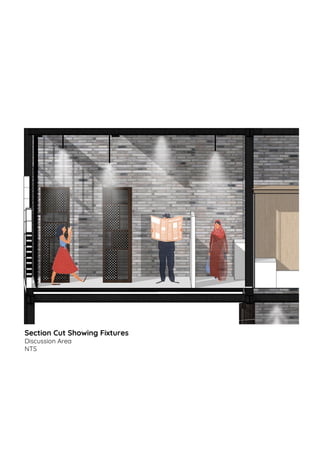 Section Cut Showing Fixtures
Discussion Area
NTS
 