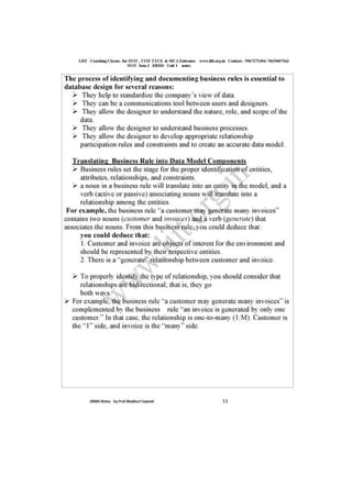 Syit Notes Bsc it syit sem 3 dbms unit 1 notes for download | PDF