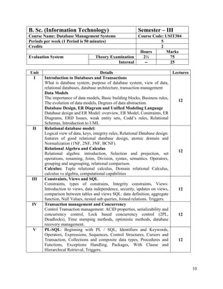 B sc it syit sem 3 sem 4 syllabus as per mumbai university | PDF