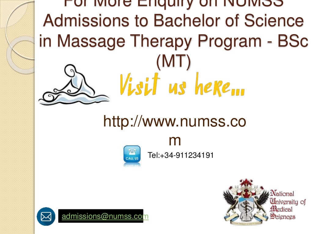 BSc Massage Therapy Degree Program at NUMSS