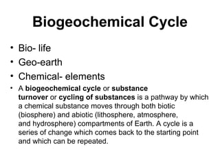 B sc micro, biotech, biochem i es u 4 biogeochemicalcycles