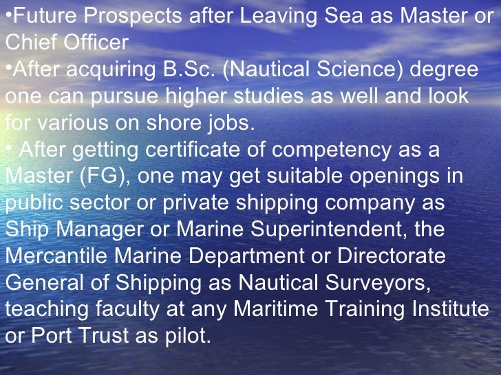 Bsc Nautical Science Presentation