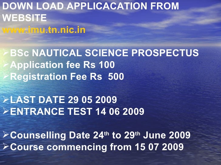 Bsc Nautical Science Presentation