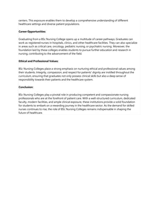B Sc Nursing Colleges | PPTX