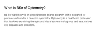 BSc of Optometry 