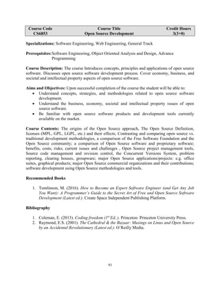 Bs cs course outline | PDF