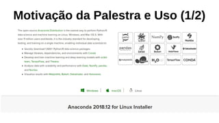 Motivação da Palestra e Uso (1/2)
 
