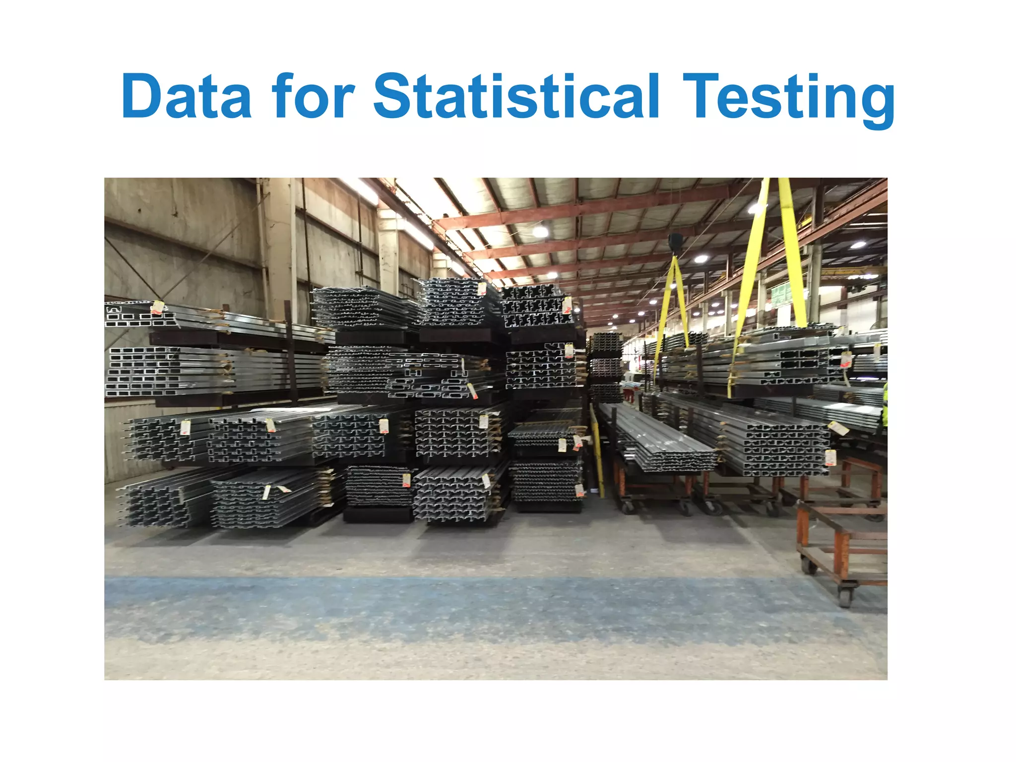 Data for Statistical Testing
 