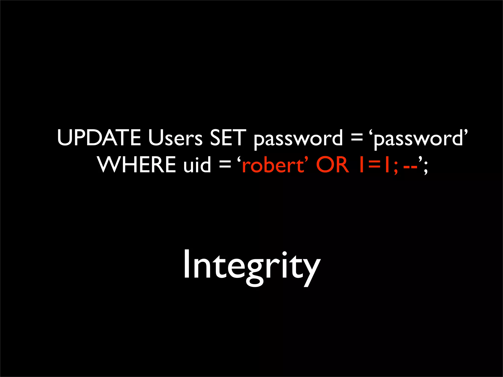 Whatever it takes - Fixing SQLIA and XSS in the process