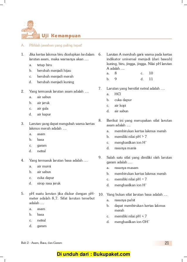 Sebutkan 4 Perbedaan Sifat Asam Dan Basa Terkait Perbedaan