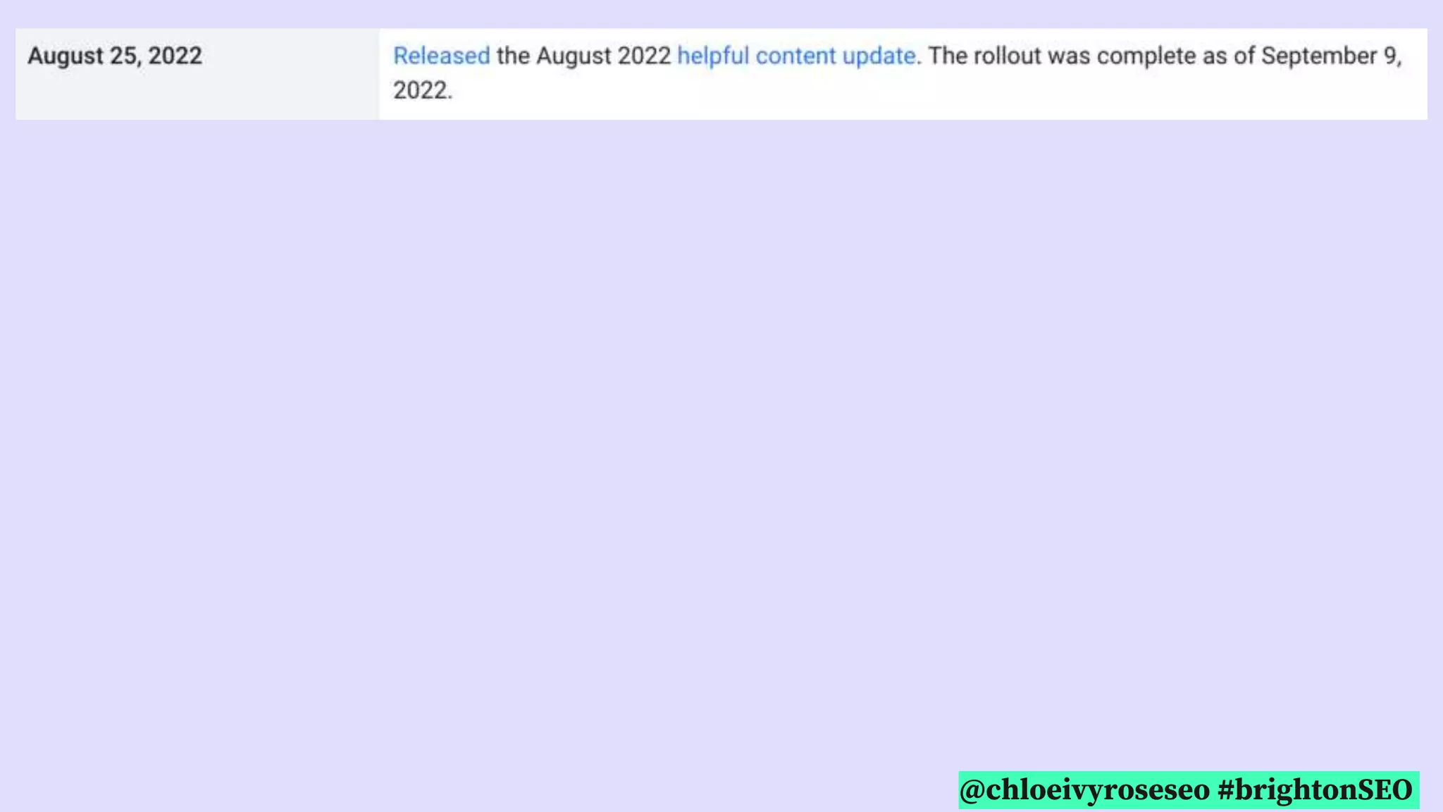 @chloeivyroseseo #brightonSEO
 