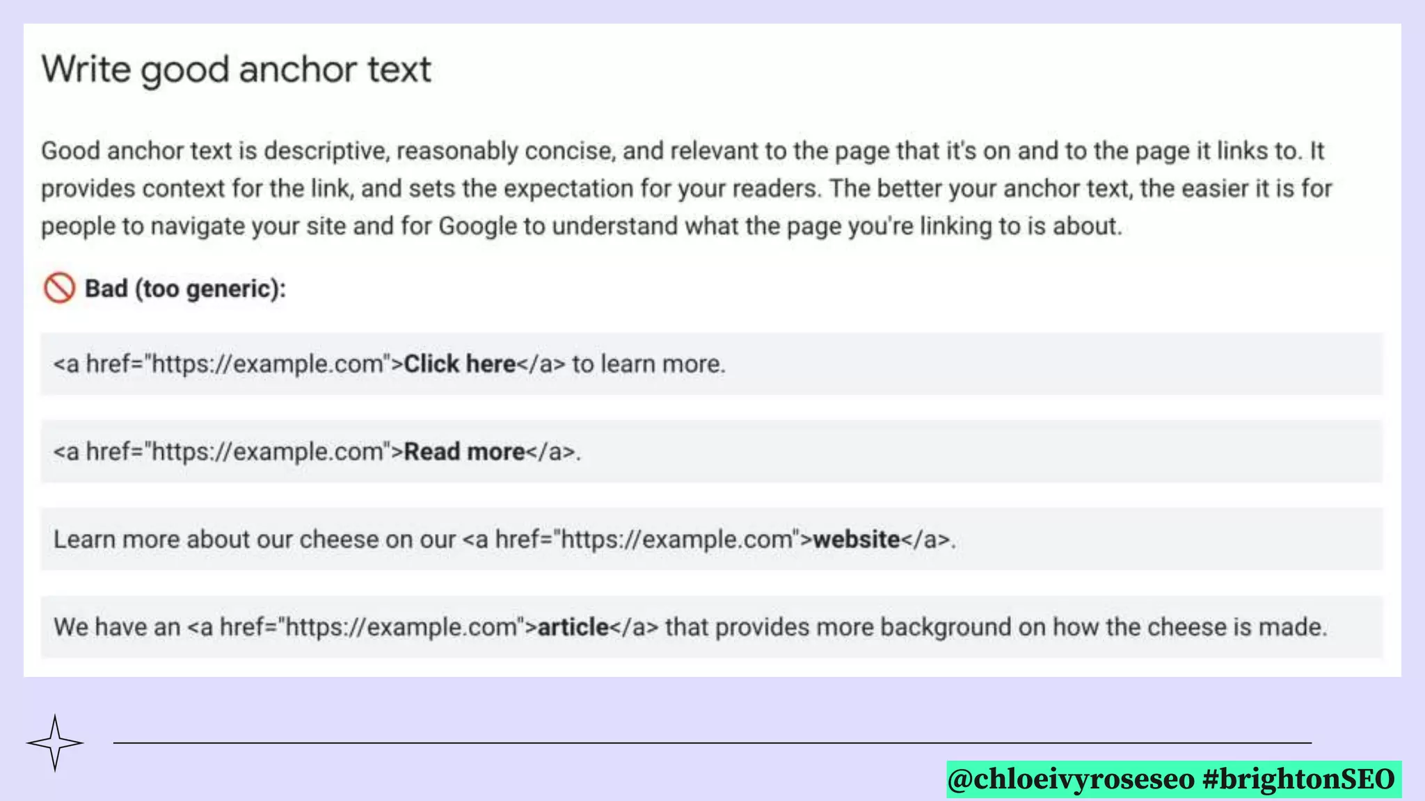 @chloeivyroseseo #brightonSEO
 