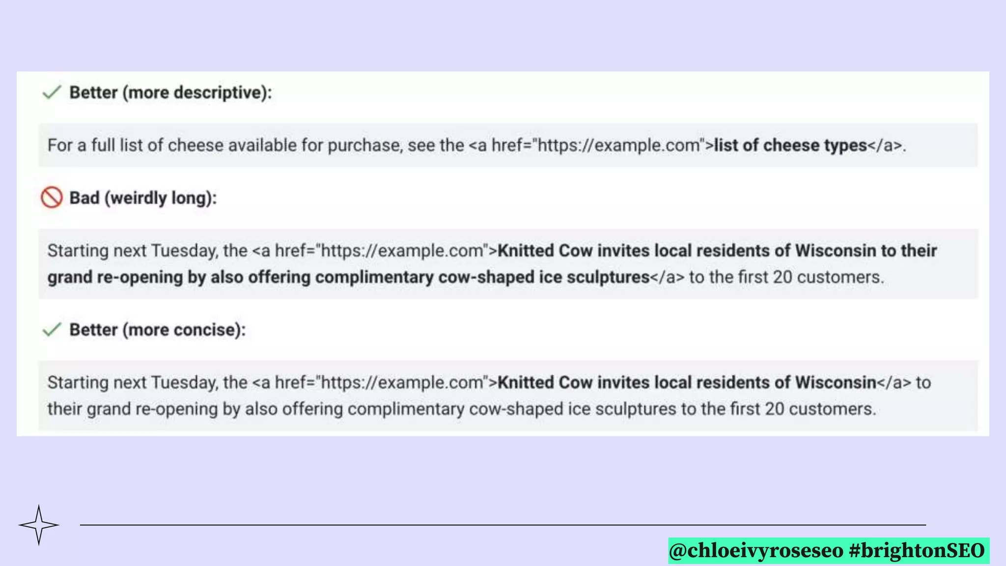 @chloeivyroseseo #brightonSEO
 