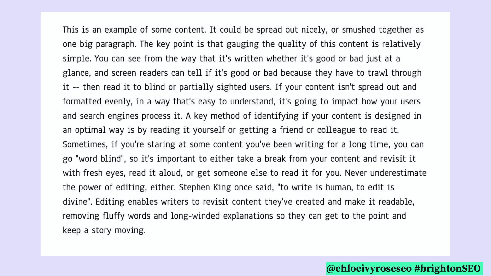 @chloeivyroseseo #brightonSEO
 