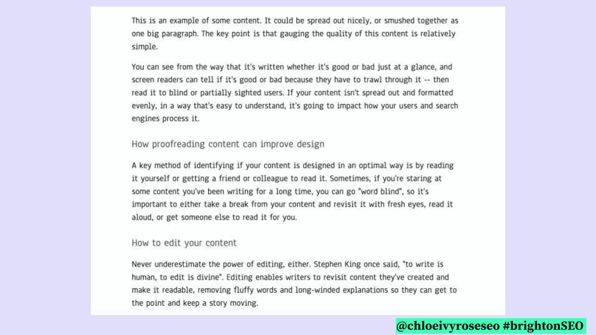 @chloeivyroseseo #brightonSEO
 