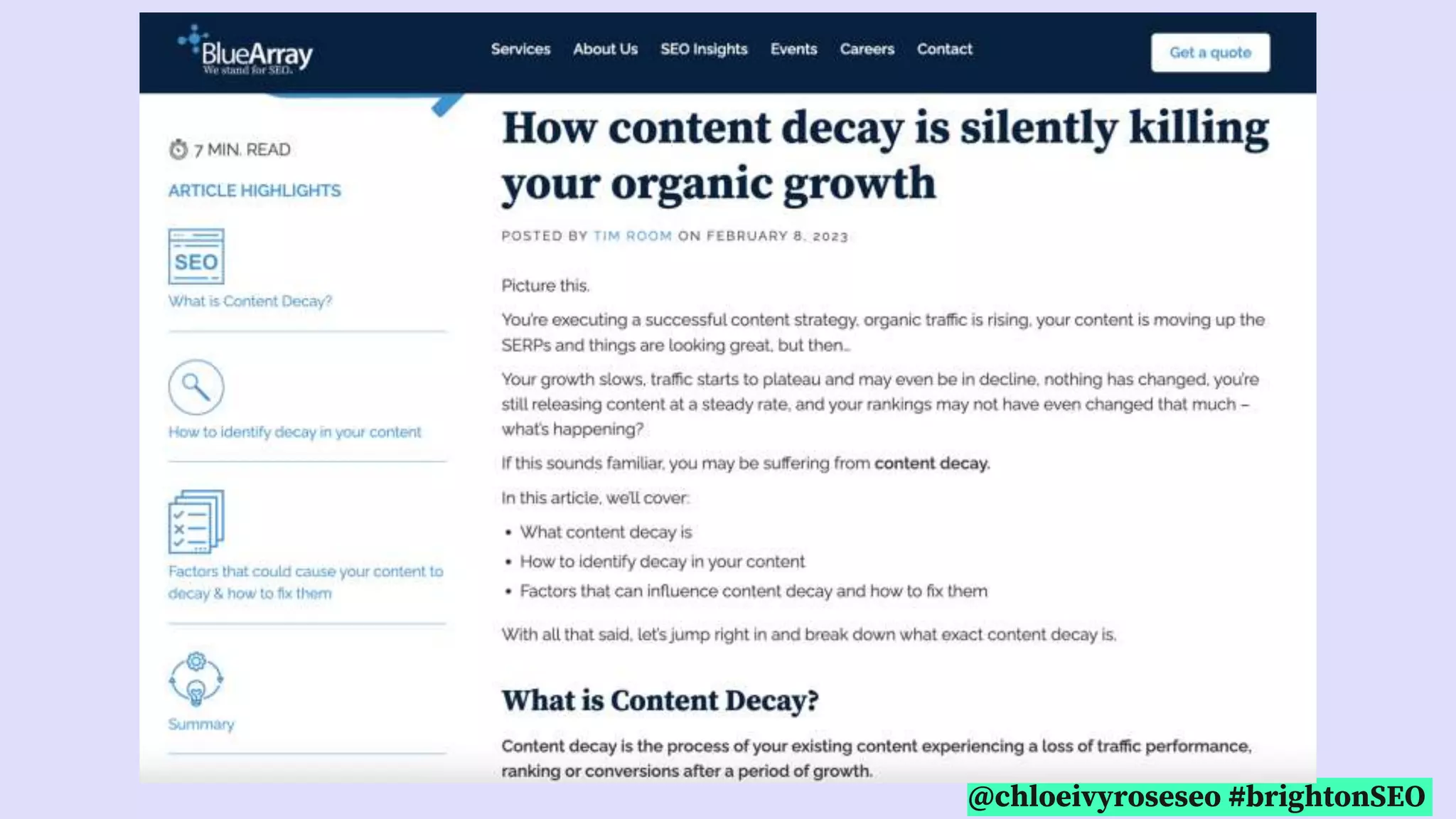 @chloeivyroseseo #brightonSEO
 