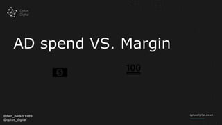 AD spend VS. Margin
@Ben_Barker1989
@optus_digital
💵 💯
 