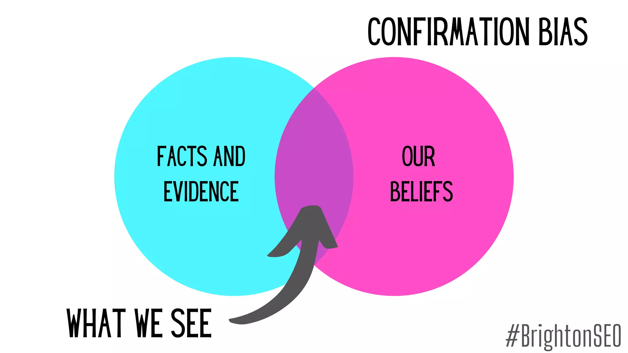Facts and
evidence
Our
beliefs
What we see
Confirmation Bias
#BrightonSEO
 