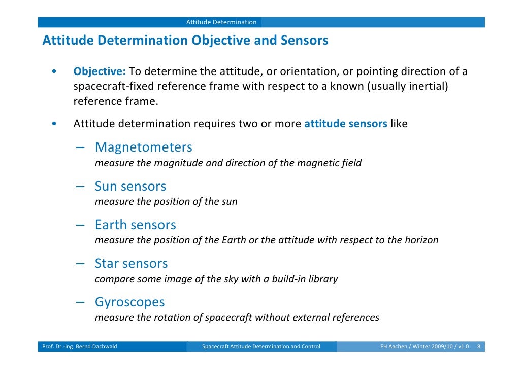 Bsf08 Spacecraft Attitude Determination And Control V1 0