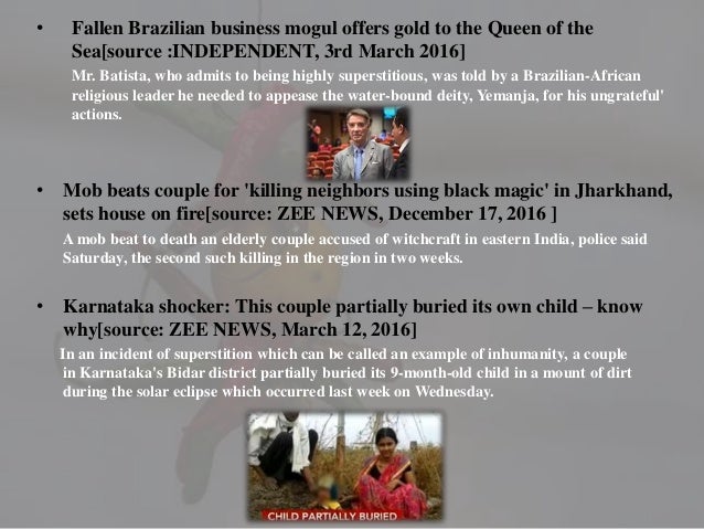 Examples of superstitions in india picture
