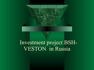 Investment project BSH-VESTON  in Russia 