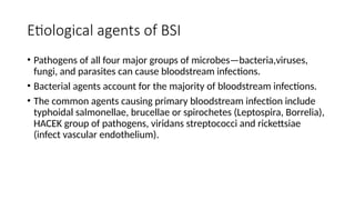 Bloodstream infections that progress to sepsis | PPTX