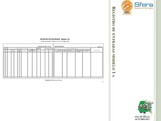 REGISTRO DE ENTRADAS MODELO 1 A

FISCAL LEGAL
OUTUBRO/2011

 