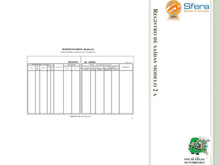 REGISTRO DE SAÍDAS MODELO 2 A

FISCAL LEGAL
OUTUBRO/2011

 