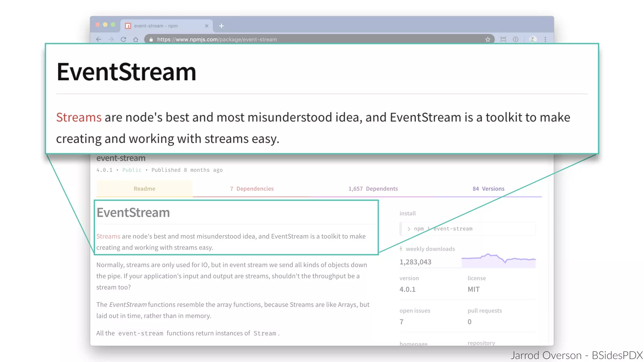 Jarrod Overson - BSidesPDX
 