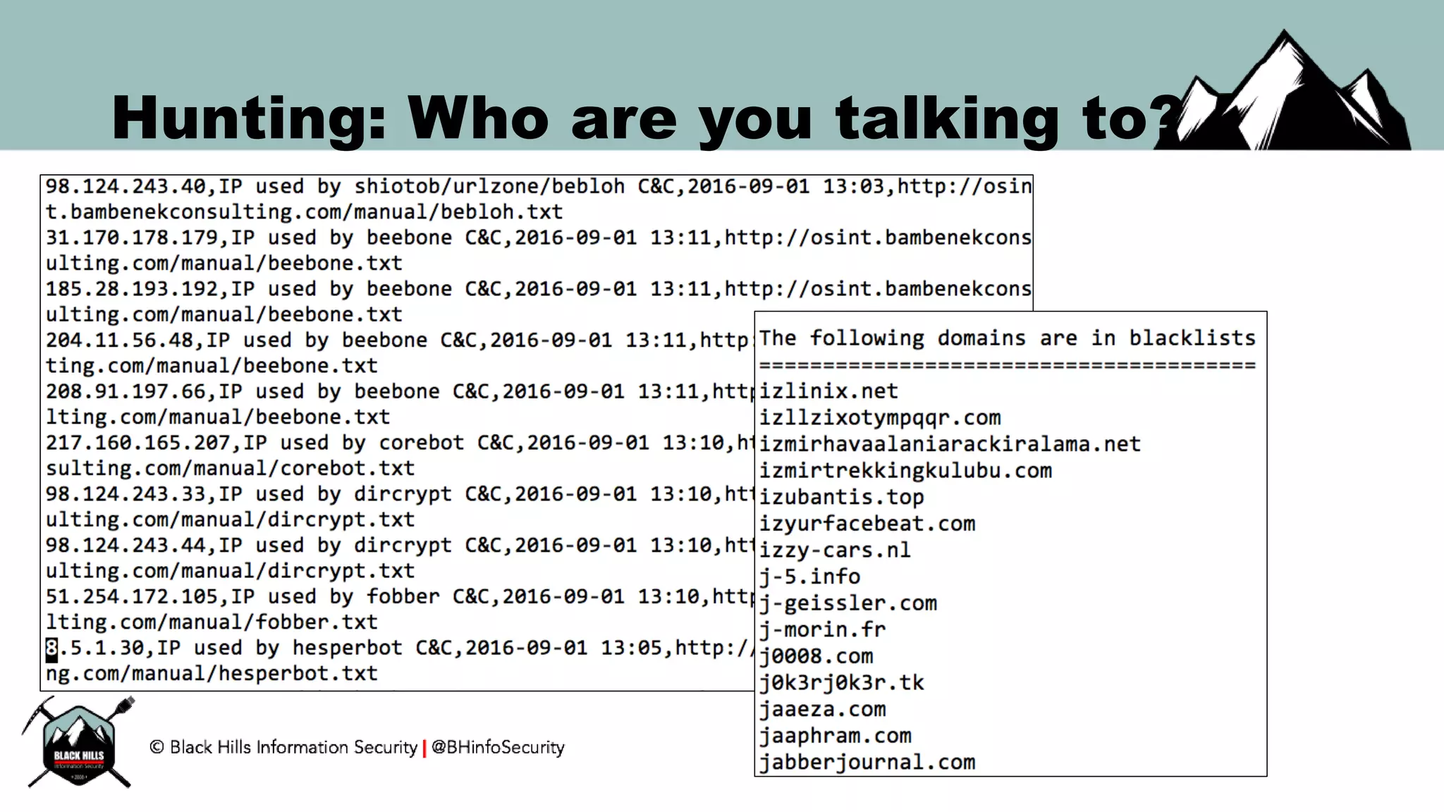 Hunting: Who are you talking to?
 