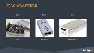 JTAG ADAPTERS
Good Better Best
$45 $60-$600 $5000-$20000
 