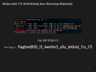 BSides Delhi CTF 2018 [krev (Reversing 200pts)] WriteUp | PDF